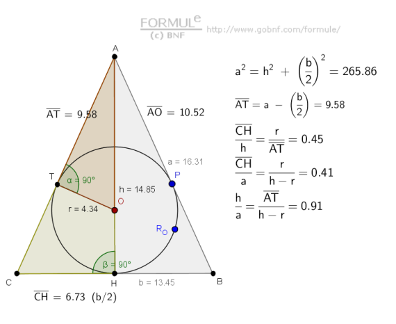 Triangolo Isoscele Inscritto In Una Circonferenza Formule
