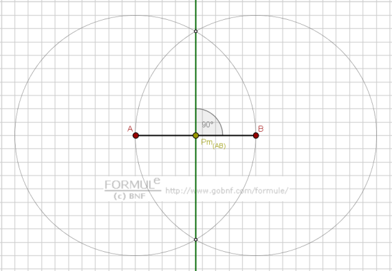 Image, perpendicular bisector and midpoint of a line segment